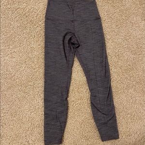 Lululemon High-waisted Charcoal Grey Leggings Size 6